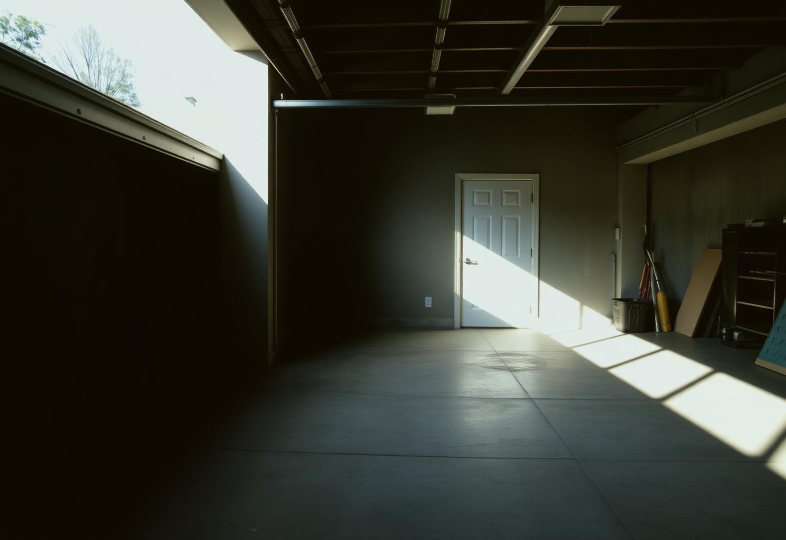 Empty swept garage after a full cleanout in Osprey
