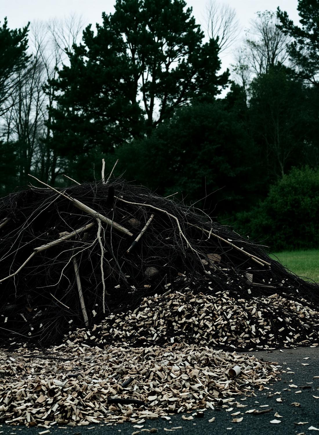 Cleared and mulched ground on a Sarasota County work site